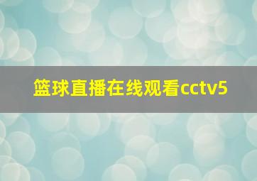 篮球直播在线观看cctv5 